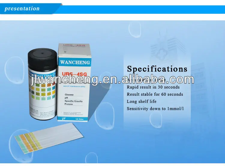 4 Parameters Urine Test Strips Color Chart Medical Diagnostic Test Kits