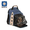 Mesh Multiple Deluxe Dog Carrier Travel Backpack Double Shoulders Straps Bag for Small Pet Puppy Cat Red Grey