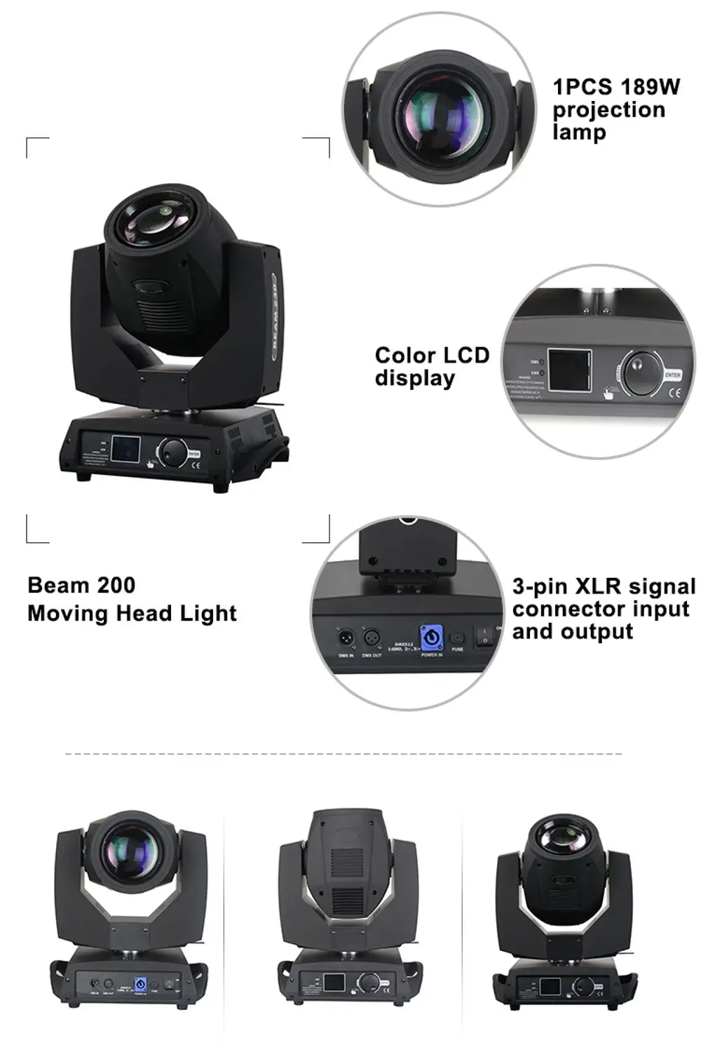 189w moving lamp stage