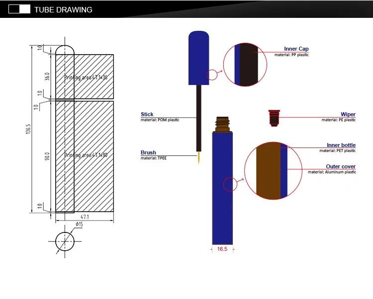 Eyeliner / Eyebrow Double End Mascara Tube Buy Double End Mascara