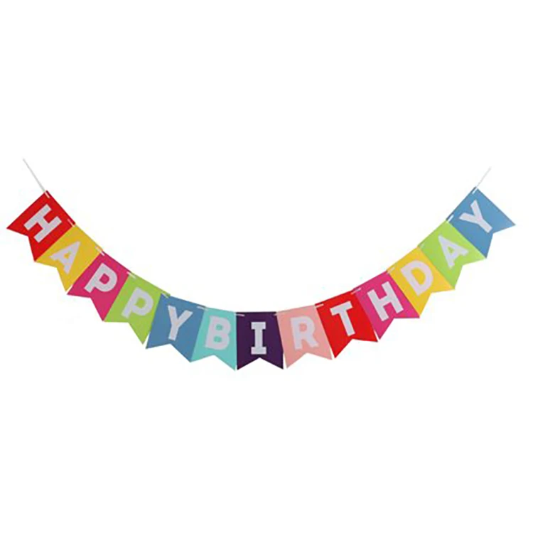 Hot Sale Happy Birthday Party Decoration String Paper Garland - Buy ...