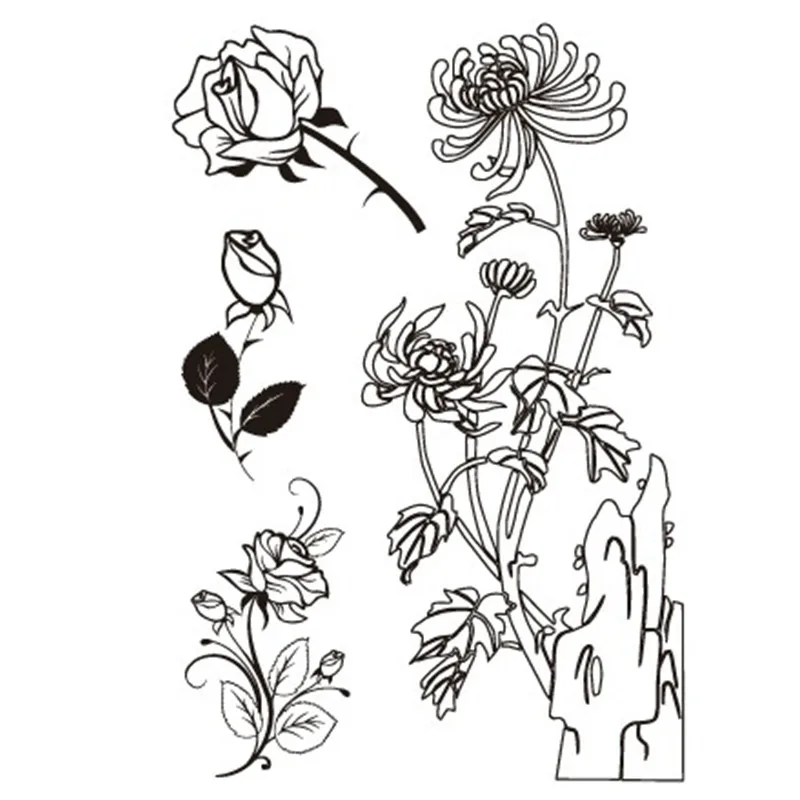 DIY Flowers Leaves Beautiful Flowers Floral Wisteria Clear Stamps for Card Making Decoration and DIY Scrapbooking Tools