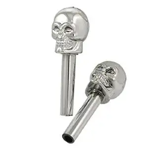 Buy 2 Pcs Silver Tone Plastic Skull Door Lock Knobs For Auto Car