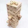 Popular Family games Wooden Building Blocks with Letter Number Question