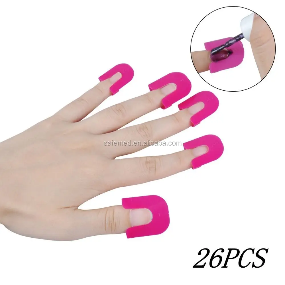 26pc Manicure Finger Nail Art Design Tips Cover Polish Shield 26pc Manicure Finger Nail Art Design Tips Cover Polish Shield Protector Tool Set