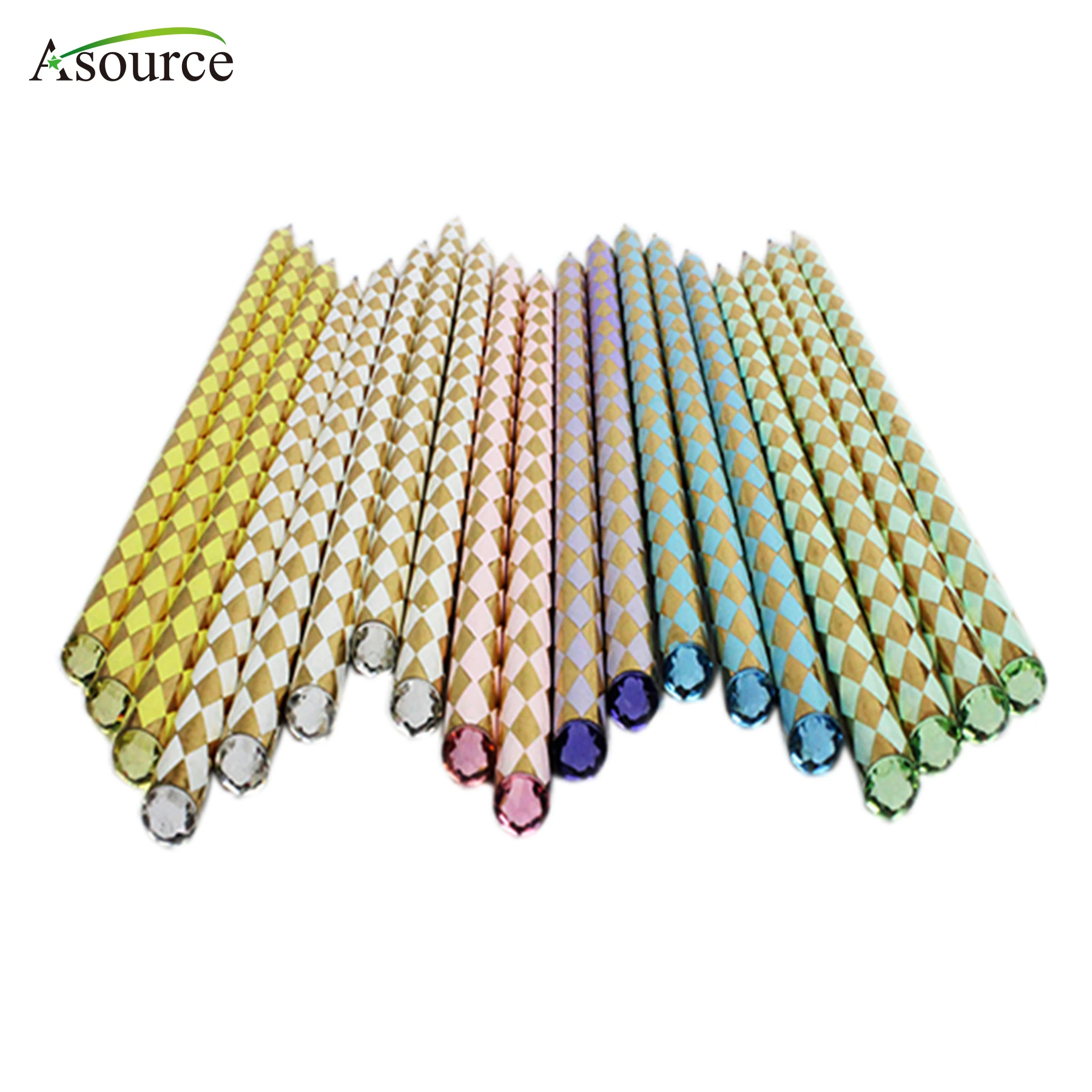 促销金菱形打印水晶铅笔