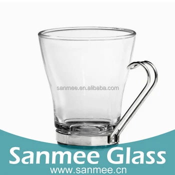 glass mug metal handle