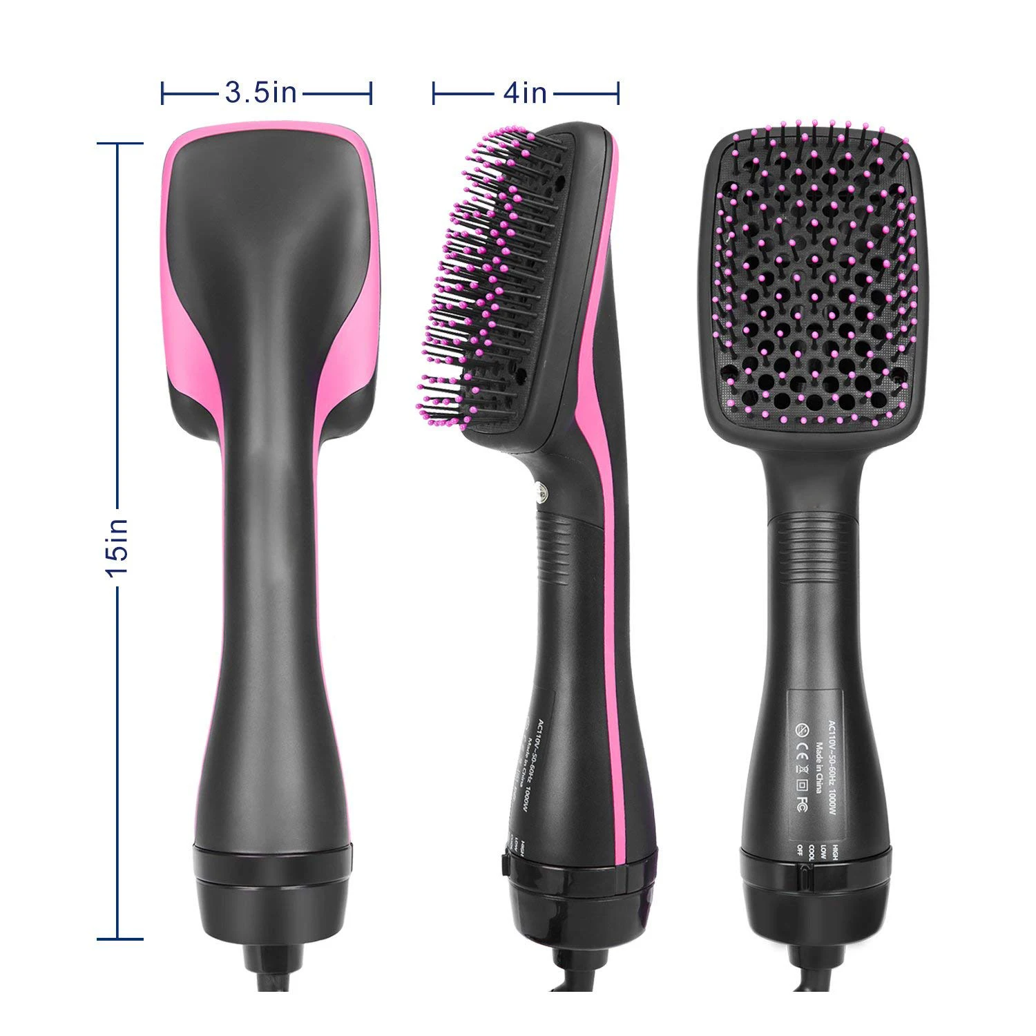 Professional 3 In 1 Hot Air Brush Styler Ready Stock One Step Hair