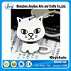 blank keychain type cheap custom cat or animal shape key ring for promotion