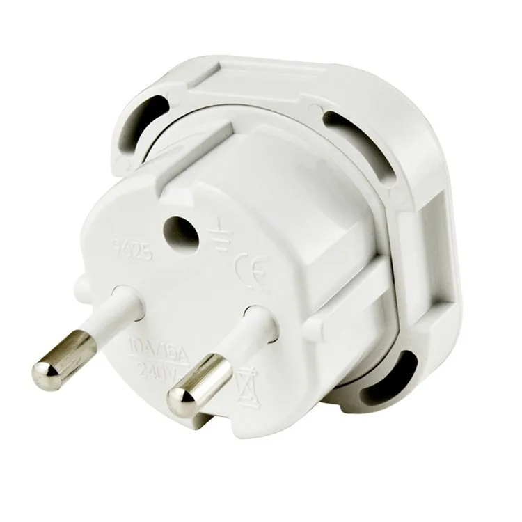 Eu 2pin Socket Travel Power Adapter Ac To Uk 3 Pin Uk Converter Plug 