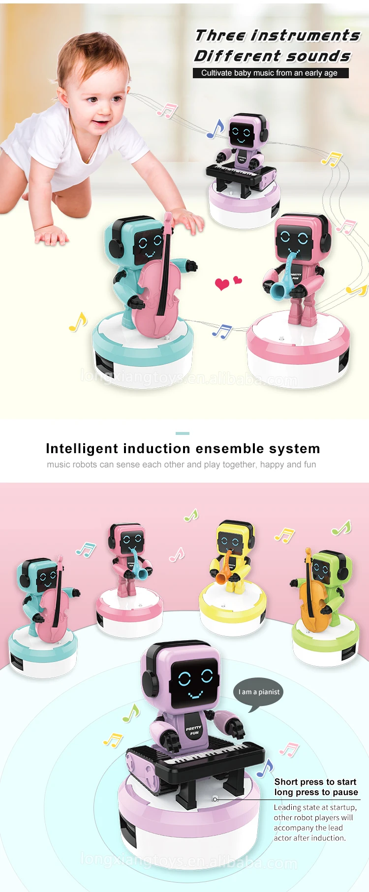 Kids Educational Toy Play The Melodious Music Robot Toy