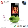 2014 new design egg shaped rubber amplifier silicone horn speaker for iphone