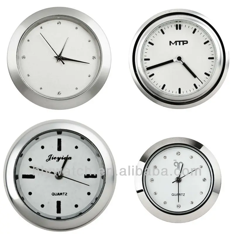 Silver Mini Clock Insert In Bulk Hygrometer And Thermometer Clock Inserts Buy Insert Clock