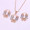 Wholesale fashion accessories metal knot thin wire flower jewelry set