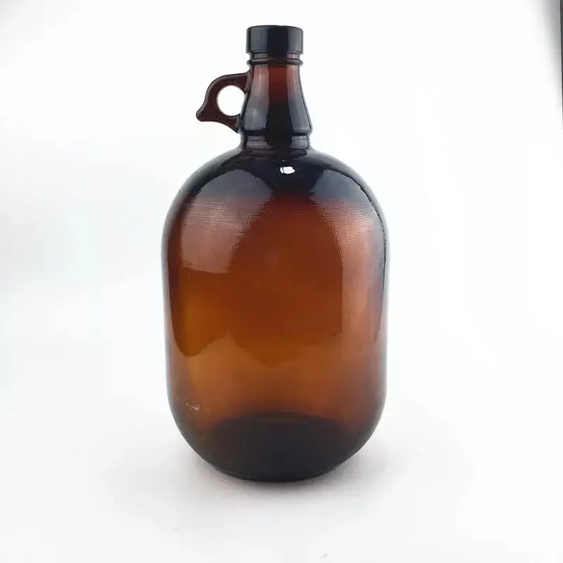 1 Gallon 1/2 Gallon 2l 4l Amber Glass Growler Jug Wine Beverage Bottle