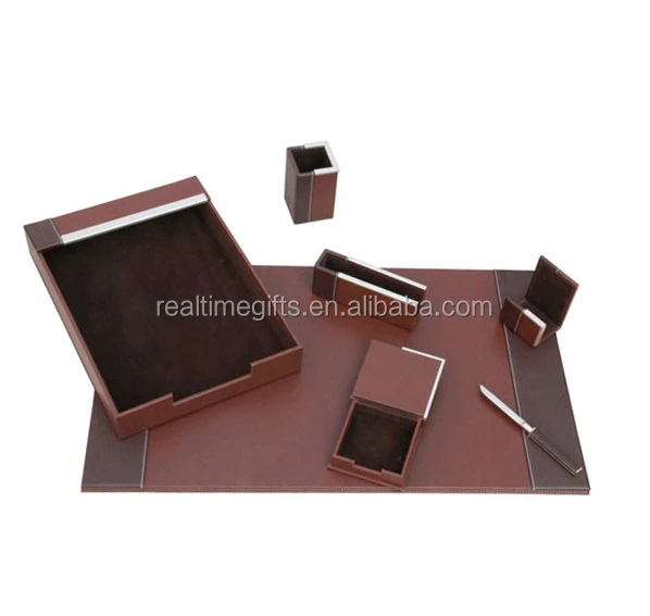 pu leather office desk set.JPG
