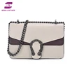 2019 european style women shoulder bags monogram branded design lady hand bag with metal chain