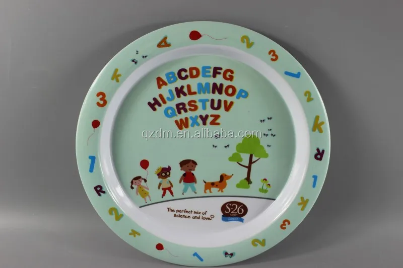 Sales promotion Melamine Kids Dinner Plate Lunch Dishes