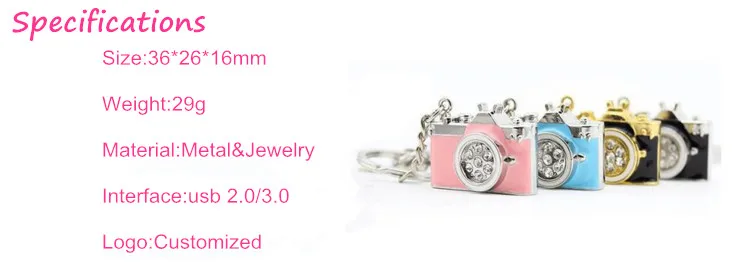 Custom Logo USB Stick 2GB Camera shaped Jewelry USB flash drive 4GB 8GB Photography Gift - ANKUX.COM