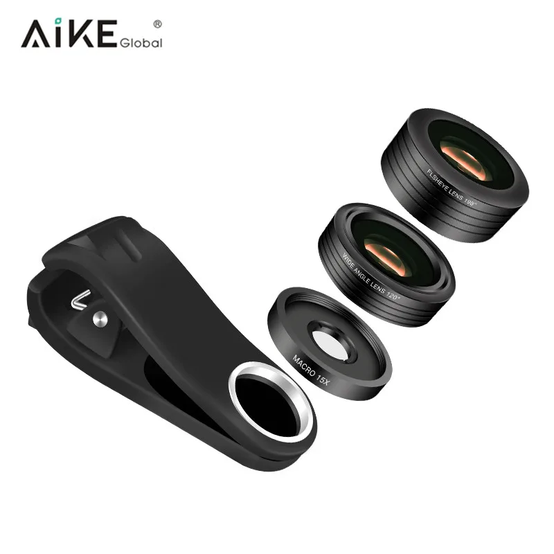 Mini Dslr Phone Lens Cameras 198 Fisheye Macro Wide Angle Lenses 3 In 1