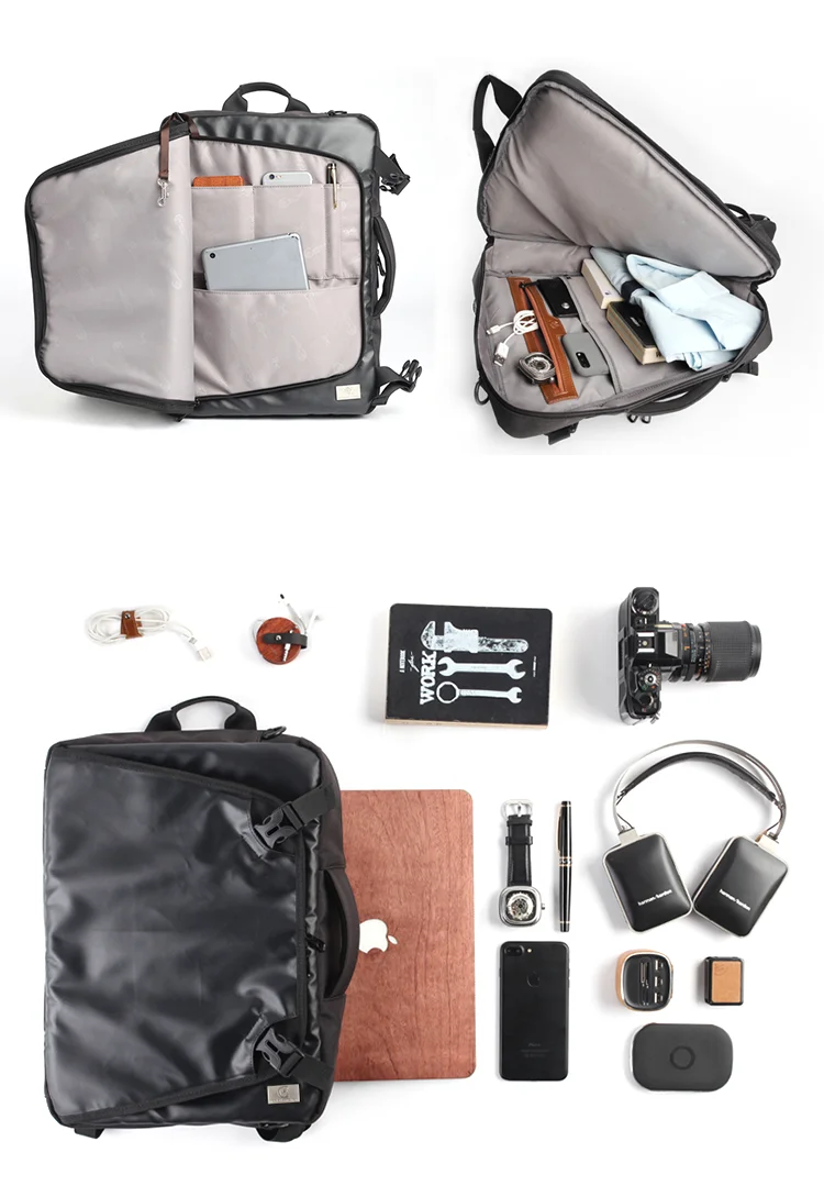 2018 Multifunction urban waterproof traveling daily laptop messenger briefcase rucksack satchel back pack backpack bag for men