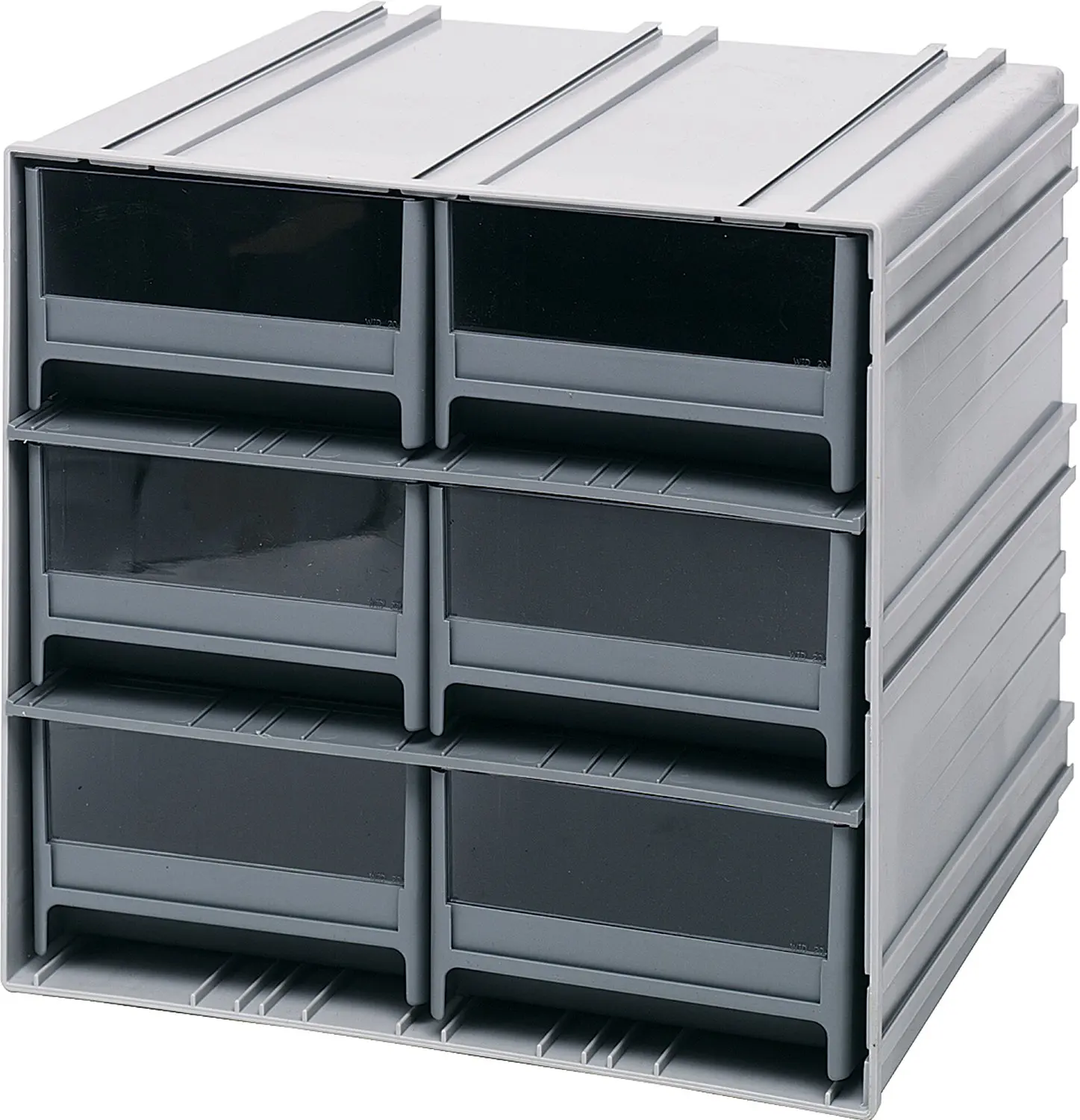 Quantum QIC-4163IV Interlocking Gray Storage Cabinet with 10 Ivory Drawers 11.38-Inch by 11-3//4-Inch by 11-Inch