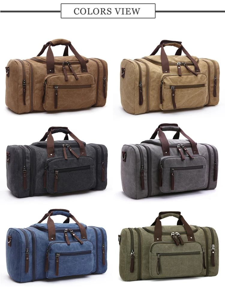 New Designed Unisex's Canvas Duffel Bag Oversized Travel Tote Luggage