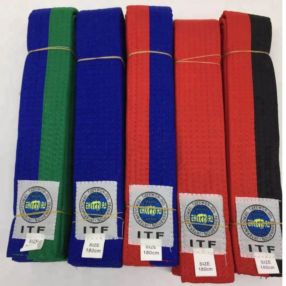 Taekwondo Itf Colourful Martial Arts Belts Taekwondo Belts Custom
