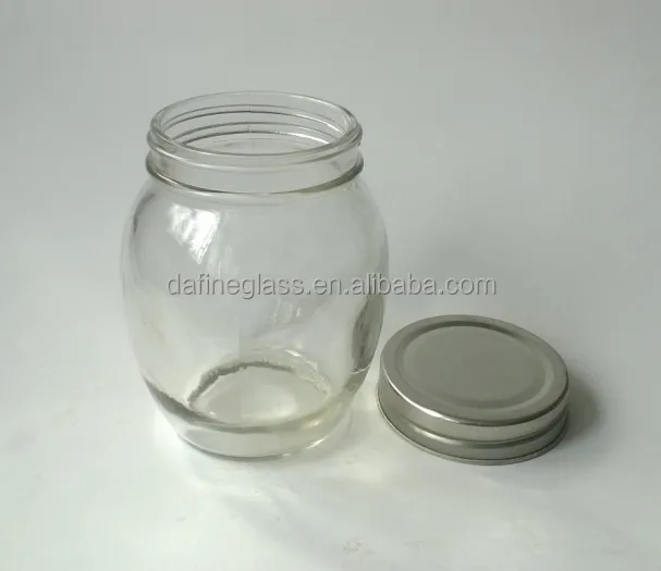 10 Oz 300ml Oval Shaped Glass Honey Jar And Jam Jar Tin Lid Buy Glass