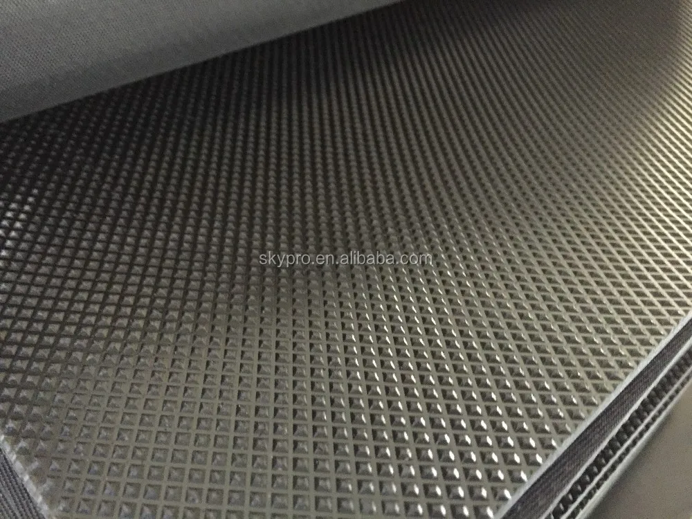 Pyramid Textured Rubber Sheet Black Antiskidding Diamond Rubber Floor