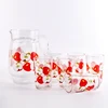 7pcs glass candy cooking pots with pattern