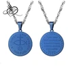 Ichthus Fish Cross Christian Symbol Charm Necklace,Matthew 17:20. Bible Verse Scripture,Mens Womens Jewelry