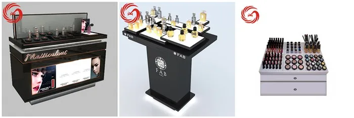 Tienda De Productos De Belleza,Estante De Madera Para Maquillaje,Pared