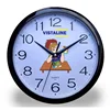 cheap price custom gifts logo printing promotion wall clock plastic round shape Quartz clocks from china