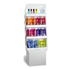 Factory custom cardboard beverage bottle floor display rack