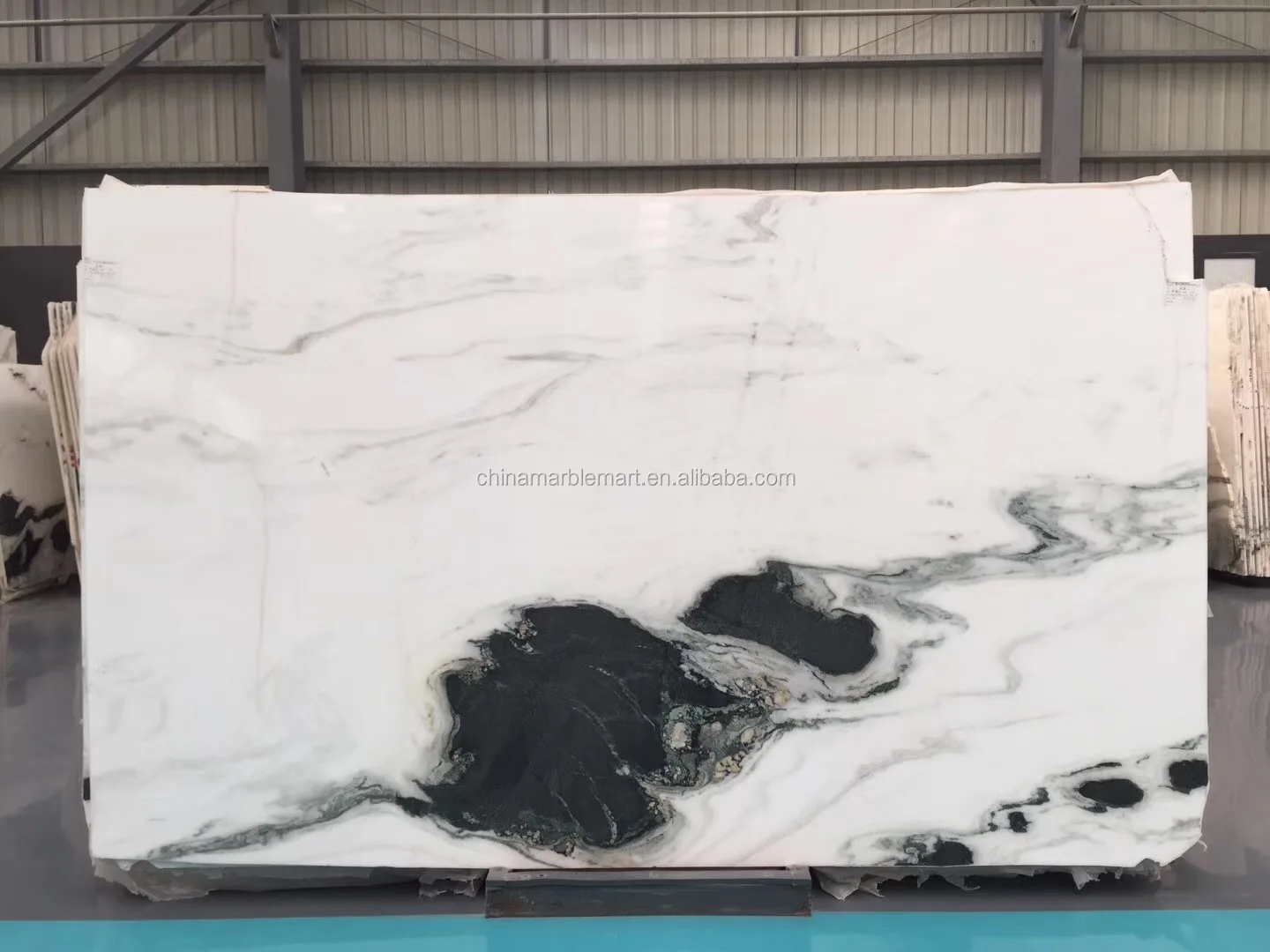 China quarry price Custom Cutting Stone panda white marble slab tile