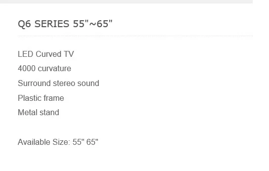 Factory Price 50"-75" curved smart tv with wifi