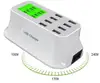 PHONEFIX Smart 8 Port Multiple USB Charger Adapter Desktop Micro USB Charger 2A 100V To 240V 8 Port Hub With LCD For Iphone Ipad