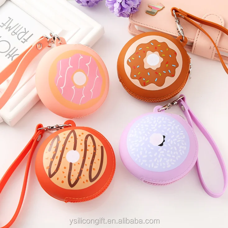 Promotional Custom Printing Zipper Gift Silicone Mini Coin Purse Bag Cute Hand Bag For Girls