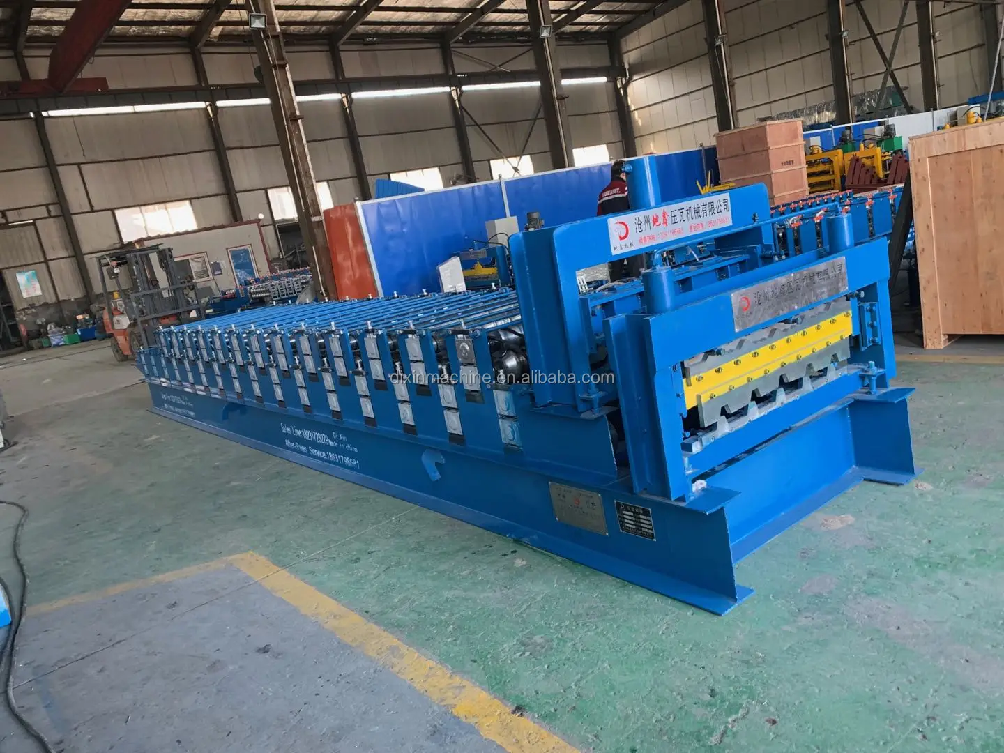 Color Steel Trapezoidal Tile And Glazed Tile Double Layer Roof Wall Panel Roll Forming Machine