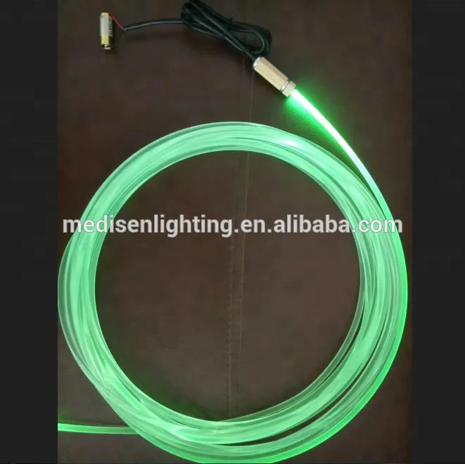 Make in China 5mm 100m/roll  side glow fiber optic lighting cable