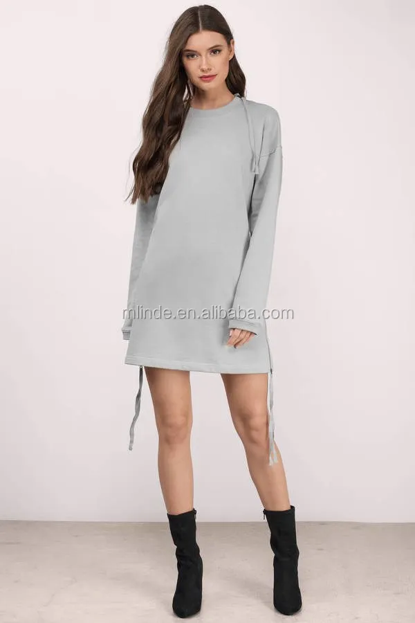 fitted sweatshirt dress