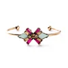 Antique Gold Colorful Gem Women Bracelets Cuff Wholesale
