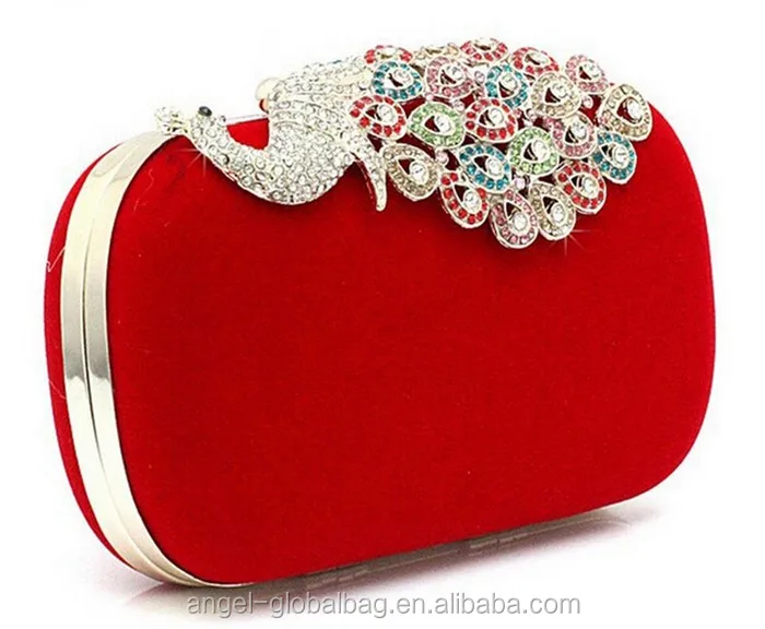 Red Crystal Clutch Evening Bag  Diamond Heart Shape Clutch Bag - Bling  Diamond - Aliexpress