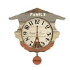 Wholesale MDF cutting home decorative wall clock, signal lamp fashion wall clock home decor