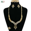H & D 2018 Ladies Fashion African Costume Necklace Earring Gold Filled Jewelry Set For New Style