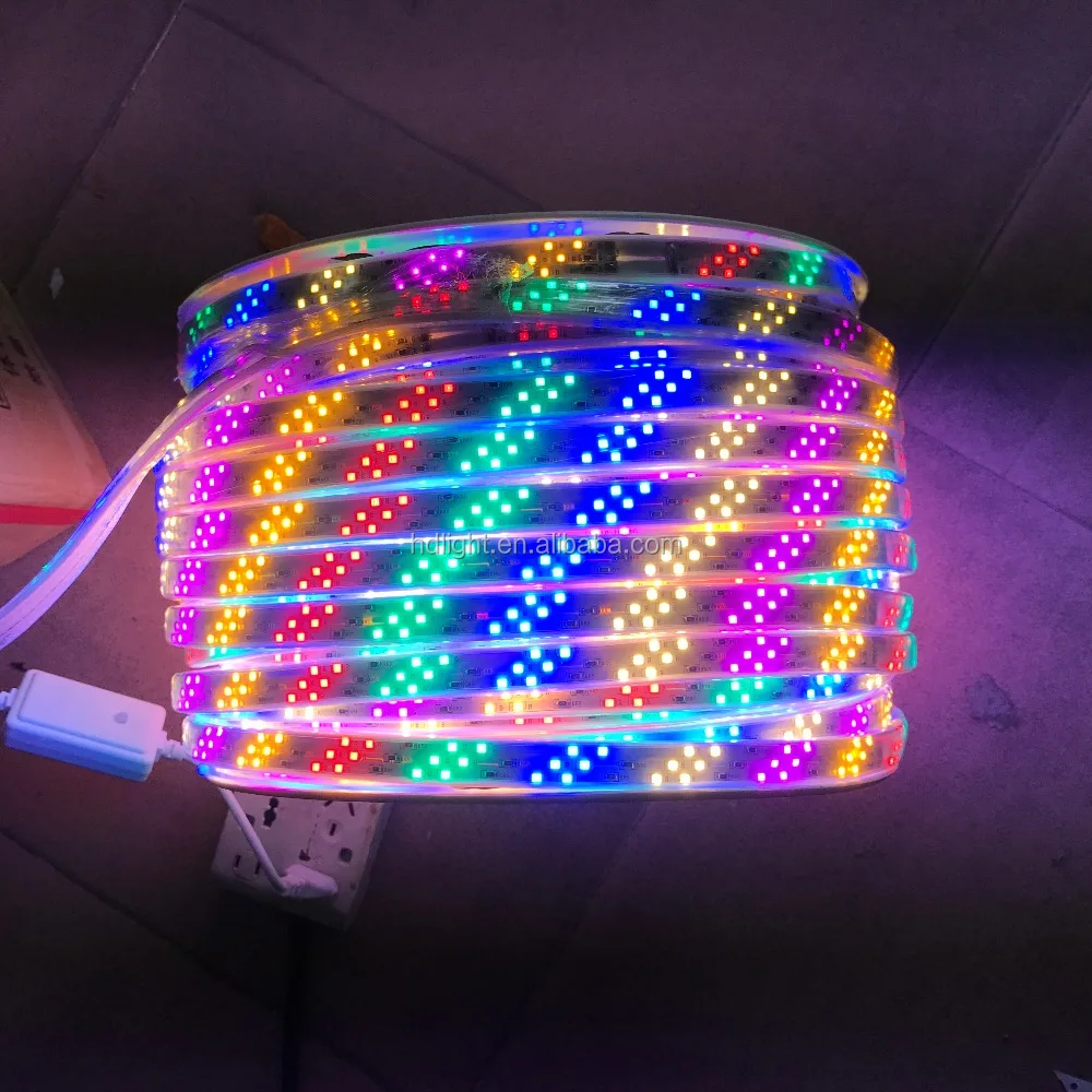 Colorful LED Strip 220V 240V IP65 Waterproof 2835 SMD Rope Garden Fence Deck Lights On Promotion