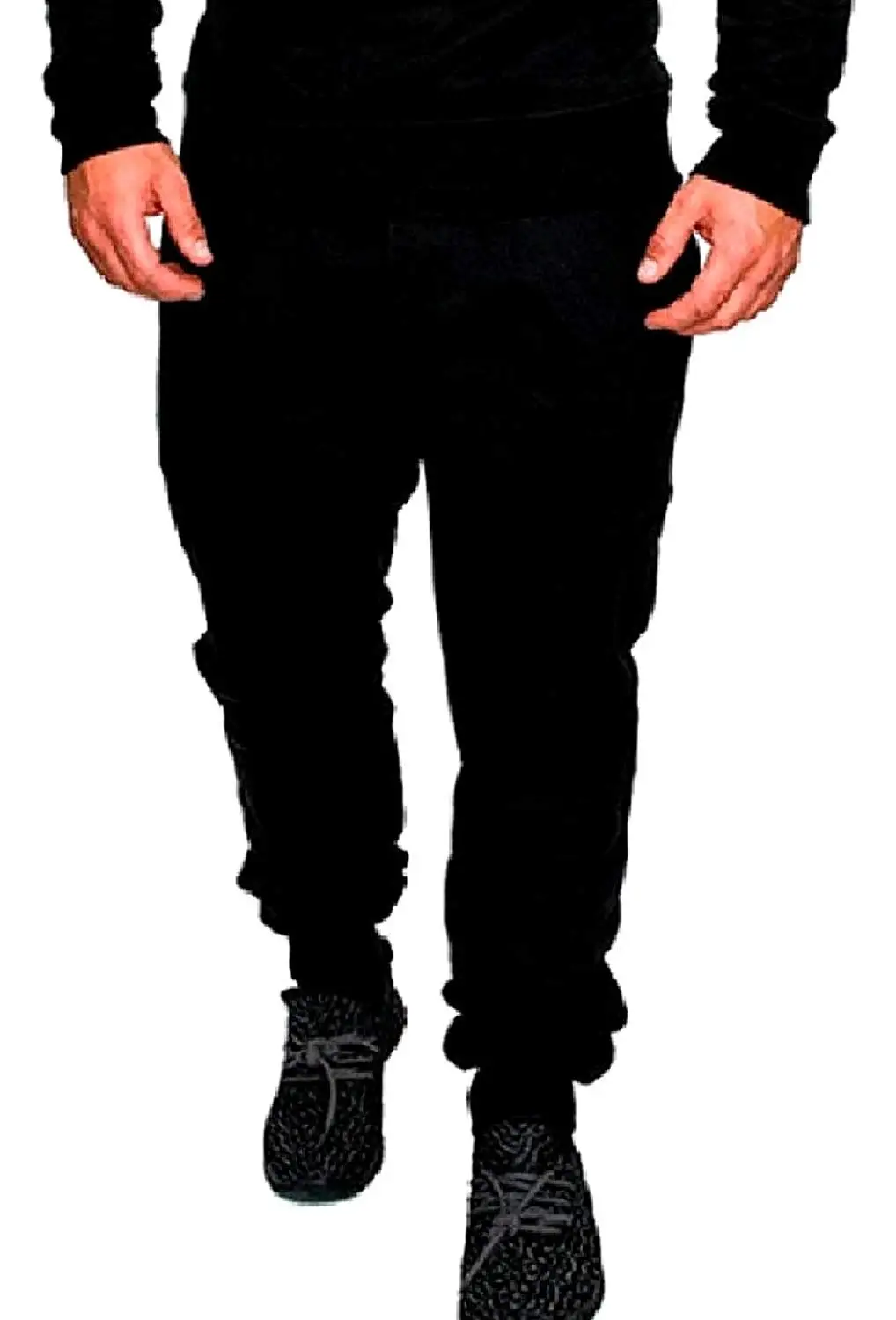 CrazyDayMen Leisure Elastic Waist Solid Fashionable Drawstring Jogger Pants