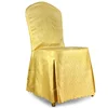 Luxury Stretch Jacquard Plain Gold Stripe Wedding Chair Covers