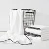 Black border pure cotton towel,high quality face towel wholesale